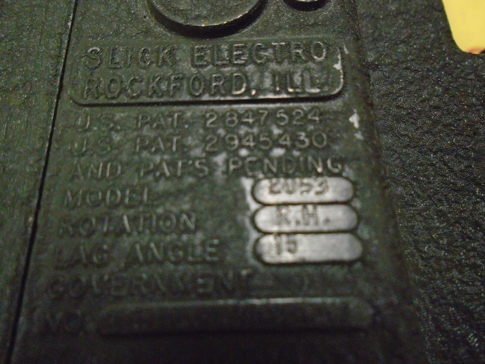 slick electro magneto model 2053 military surplus