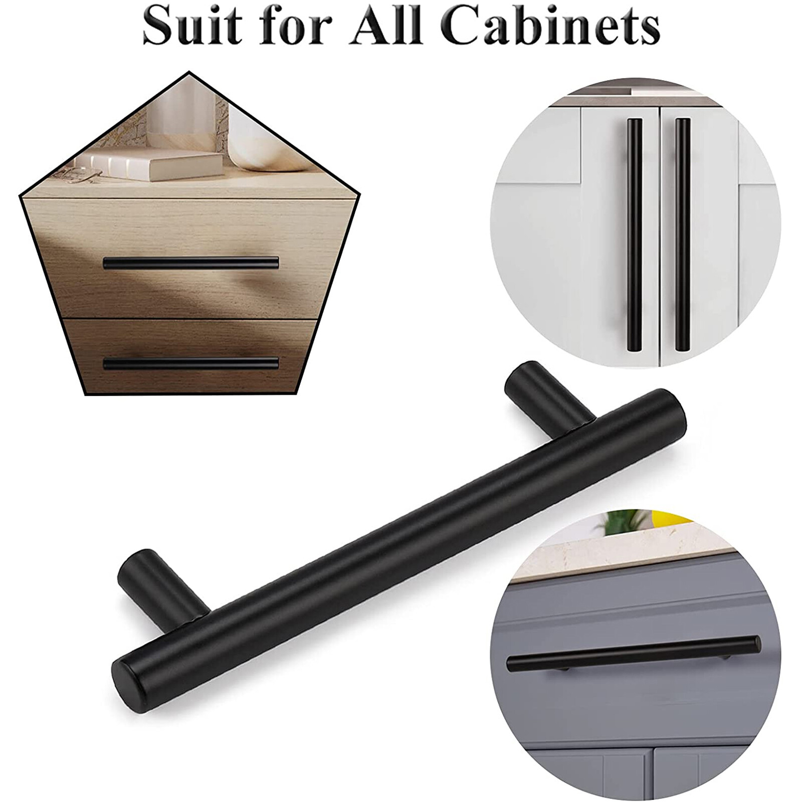Lot Kitchen Cabinet Pulls Stainless Steel Cupboard Drawer T Bar Handles 2''-16''