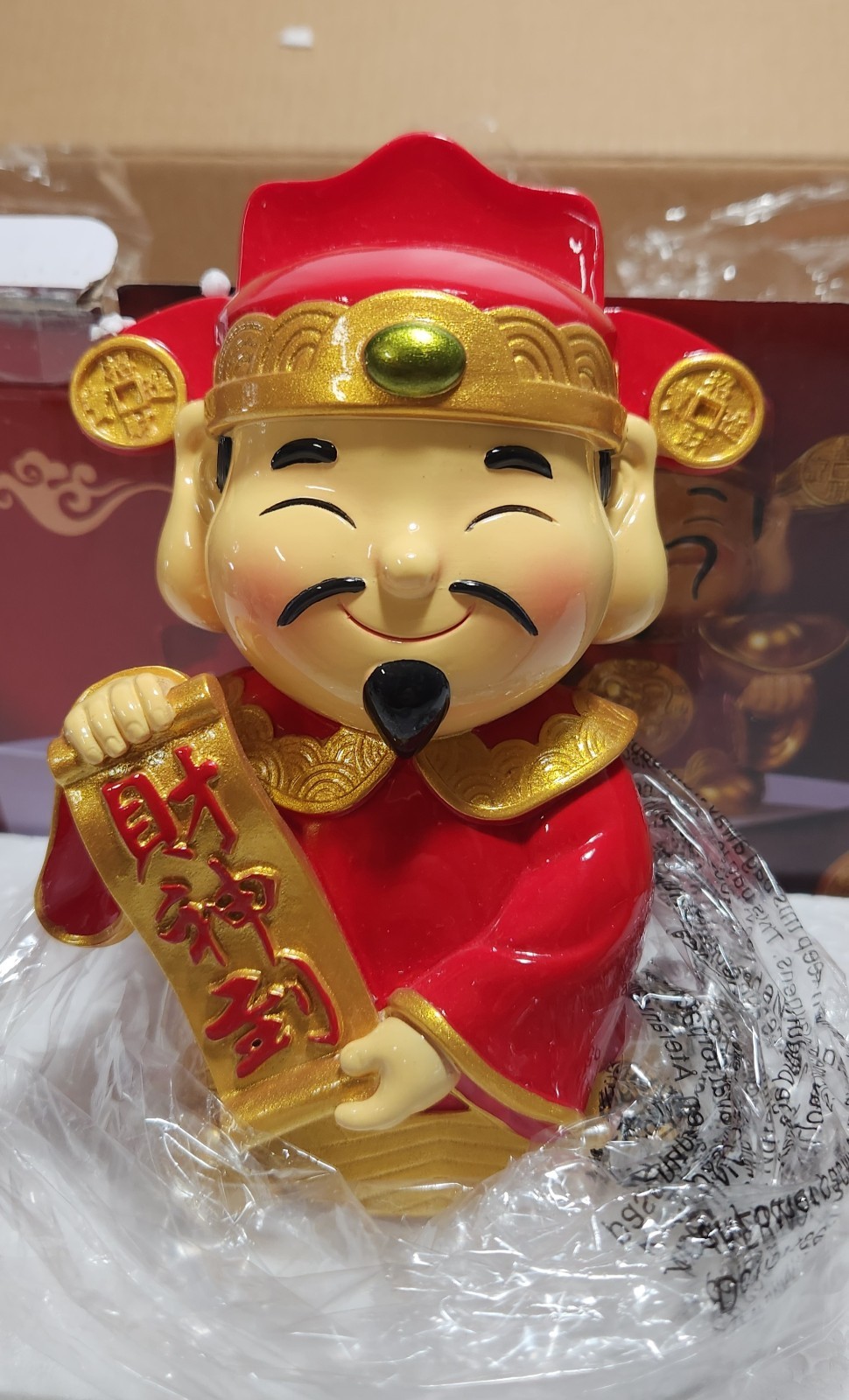 God Of Fortune, Set Of 5 Chinese Oriental Forklore Figures Whimsical Collectable