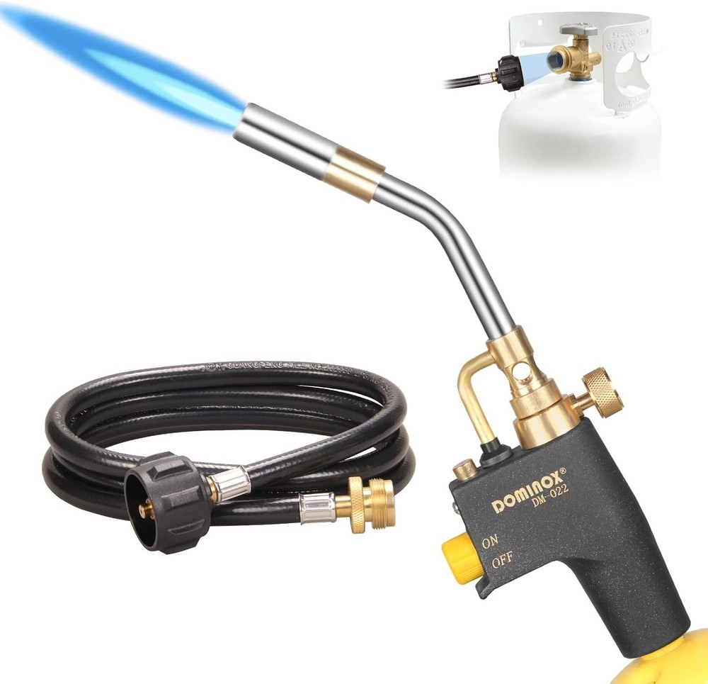 Compact Propane Torch with 5FT Hose - Efficient and Easy Ignition for All Tasks