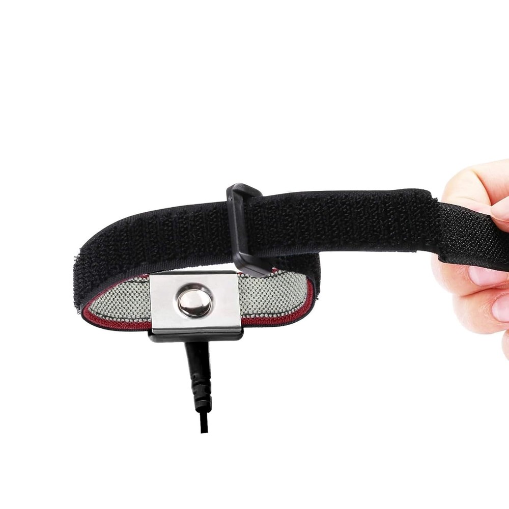 Durable Anti Static Wrist Strap with Long Cable - Essential for Electronics Red