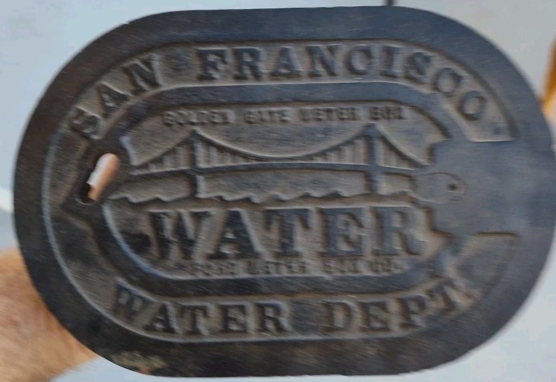 Old 10" Cast Iron Meter Cover San Francisco Water Dept. Golden Gate Ford Meter