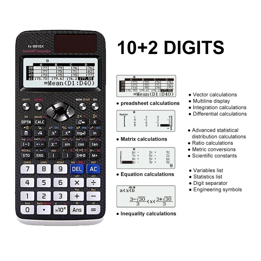 PRO Fx-991ex Classwizard Advanced Engineering Scientific Calculator-552 Function