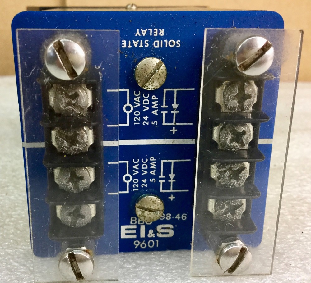 EI & S MODEL 9601 SOLID-STATE RELAY 120VAC 24VDC 5A NEW CONDITION NO BOX