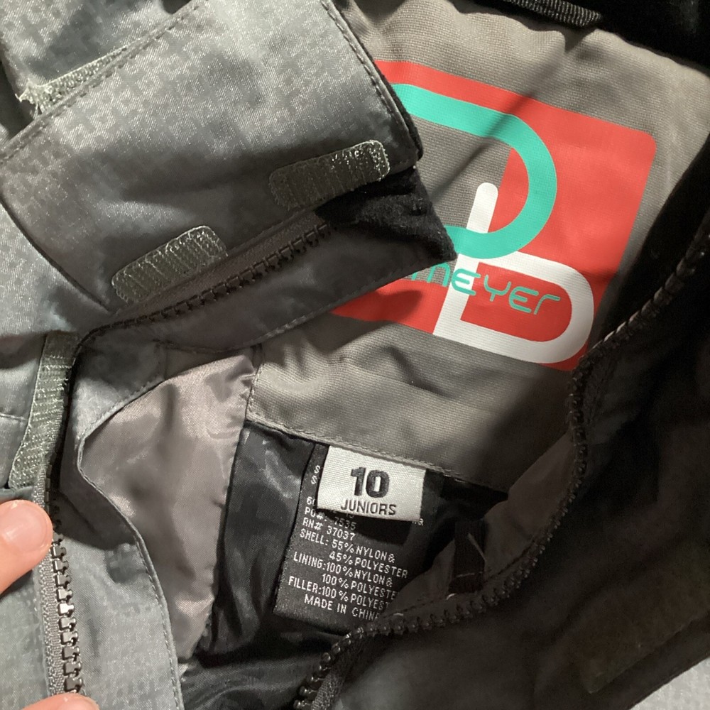Obermeyer Juniors Grey Puffer Jacket Size 10