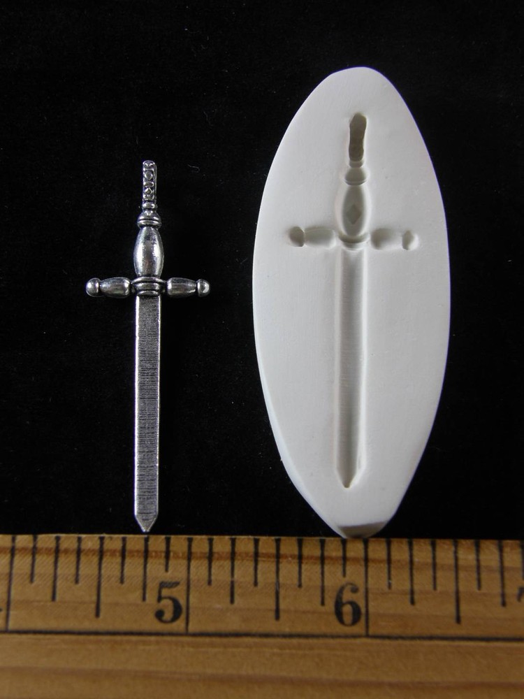Long Sword #1 Polymer Clay Mold (#MD1063)
