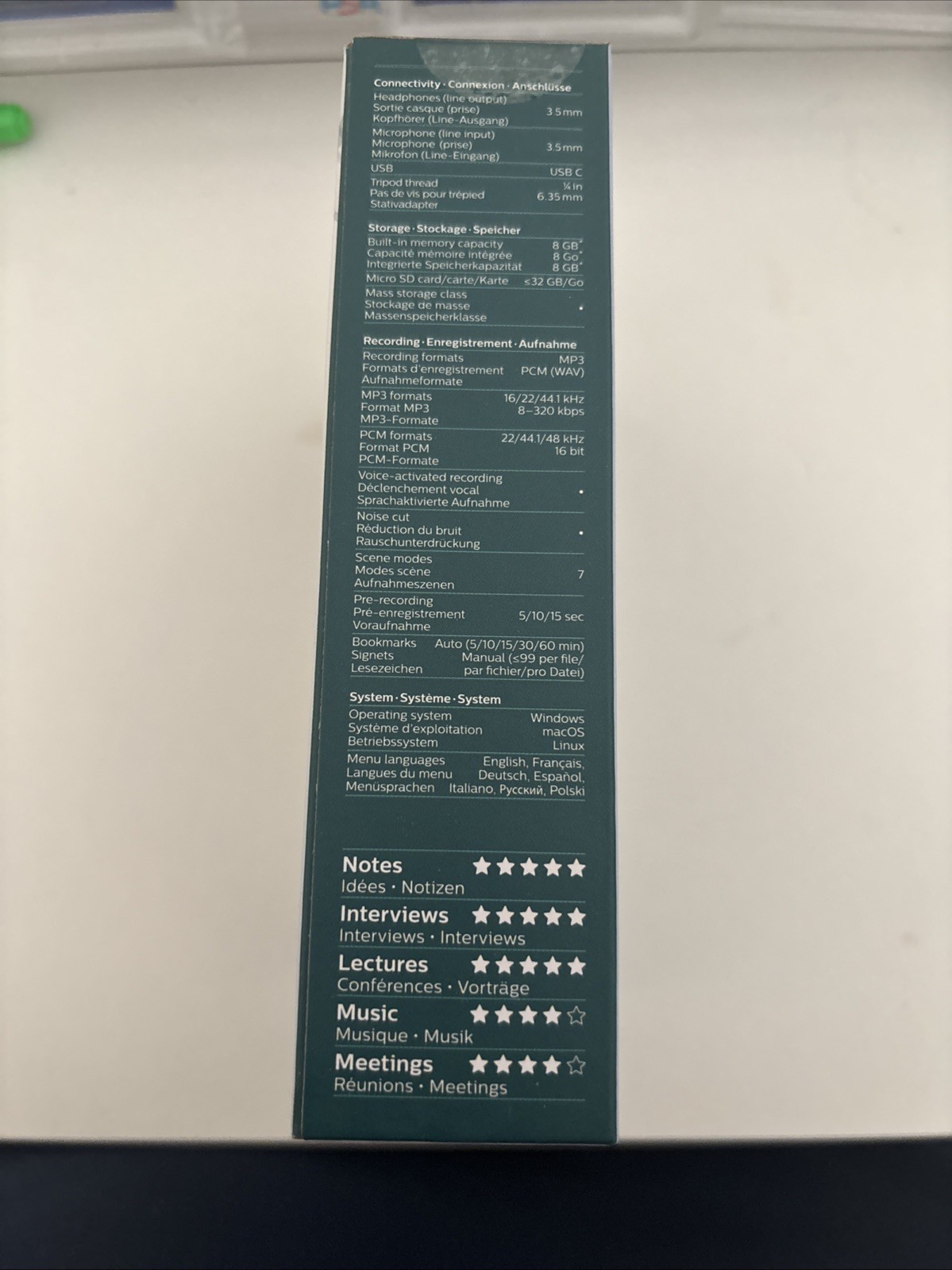 Philips VoiceTracer DVT4110 Audio Recorder