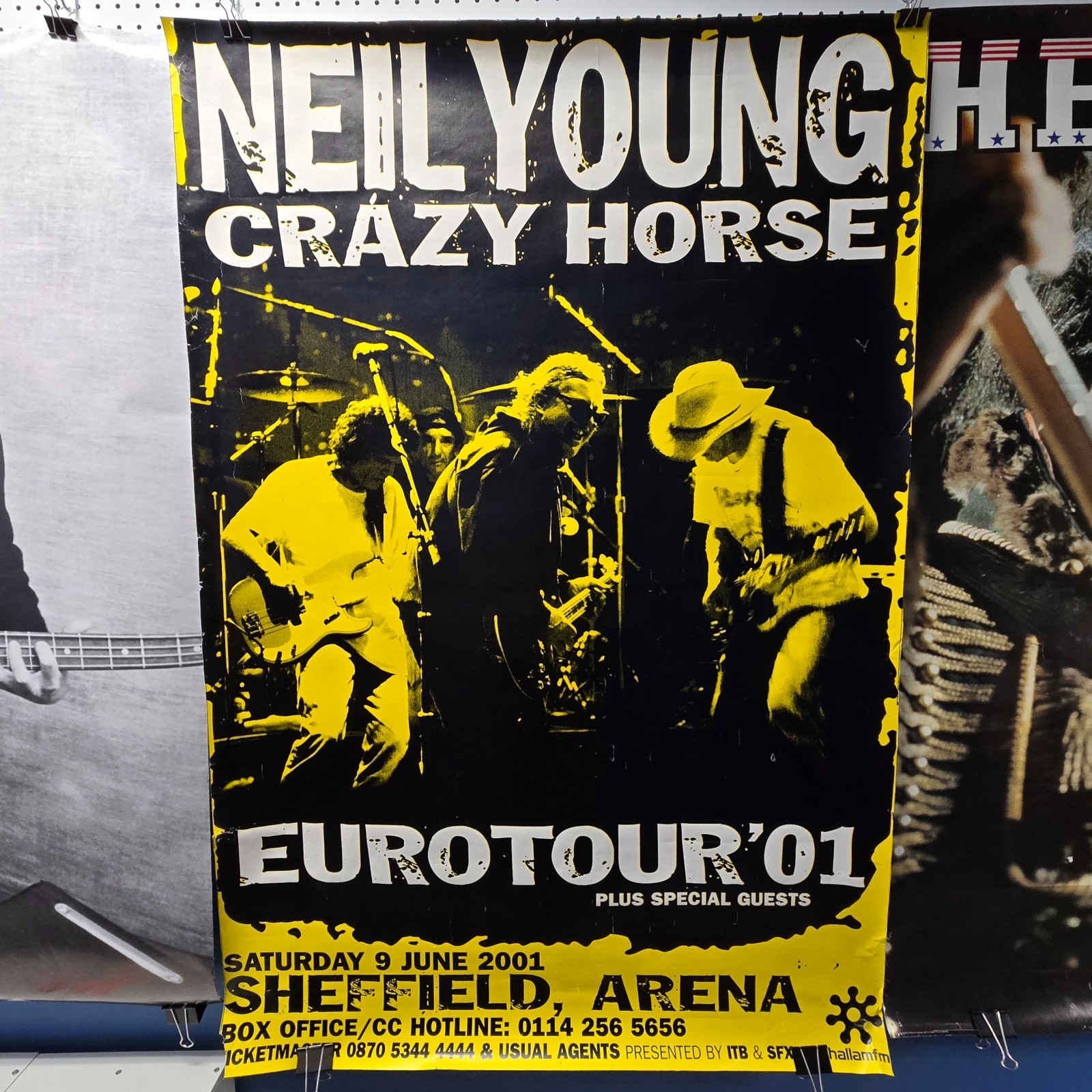 3 VTG Rock & Roll POSTERS - Bob Dylan, Neil Young, Jimi Hendrix - 53" x 38" EACH
