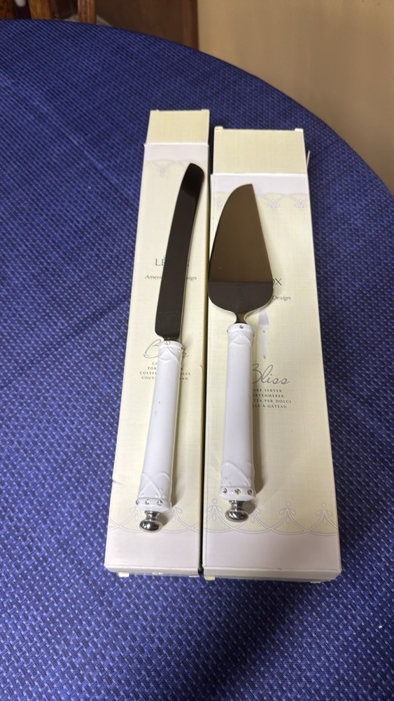 Lenox Bliss Wedding Cake Serving Set In Boxes