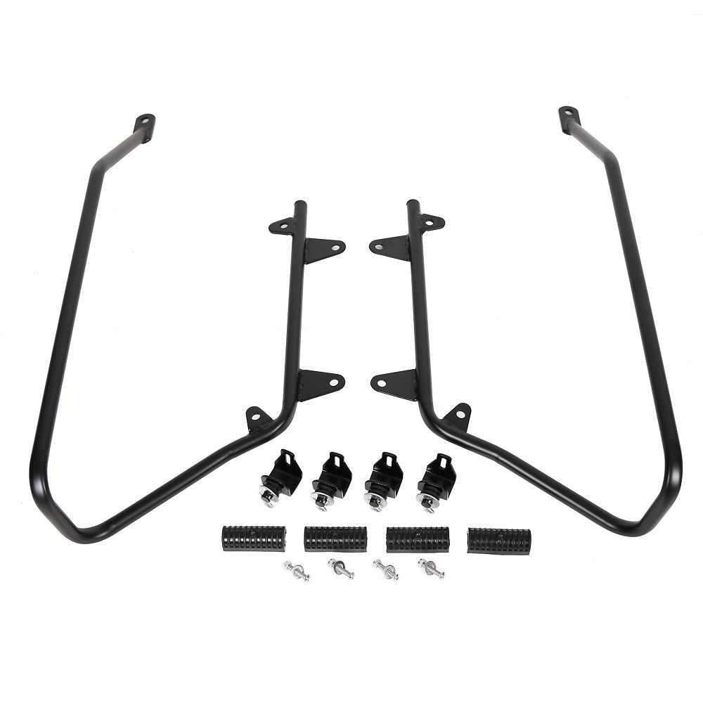 For Harley Softail Fat Boy New Hard Saddle Bags Saddlebag W/ Conversion Brackets