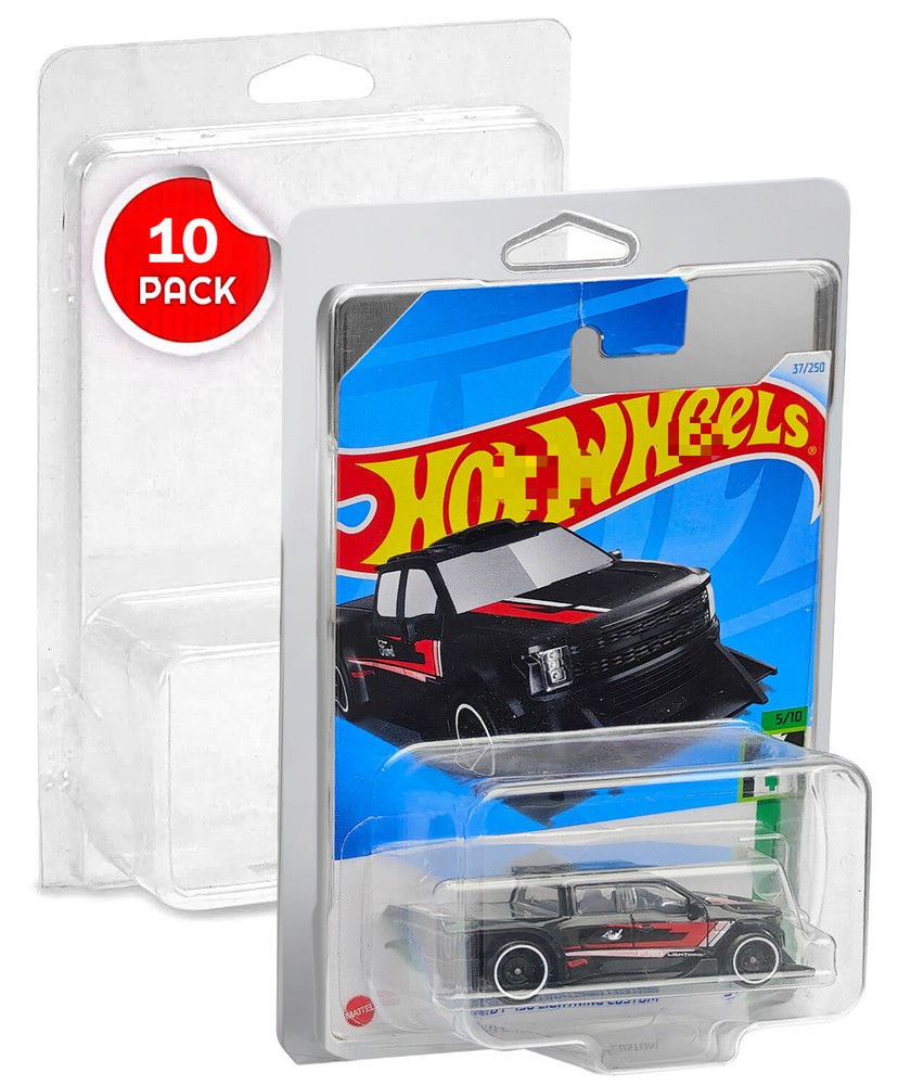 10 Pack Clear Protector Case Plastic Display For Hot Wheels & Matchbox Basic Car