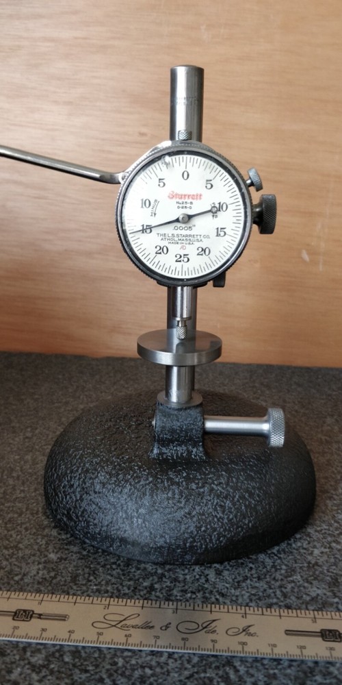 SUPERB Starrett 654 Comparator Stand w/ Dial Indicator 25-B Inspector Bench