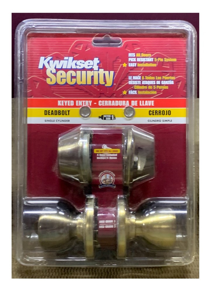 KWIKSET SINGLE ENTRY LOCK/DEAD BOLT 4 KEYS MATCHING