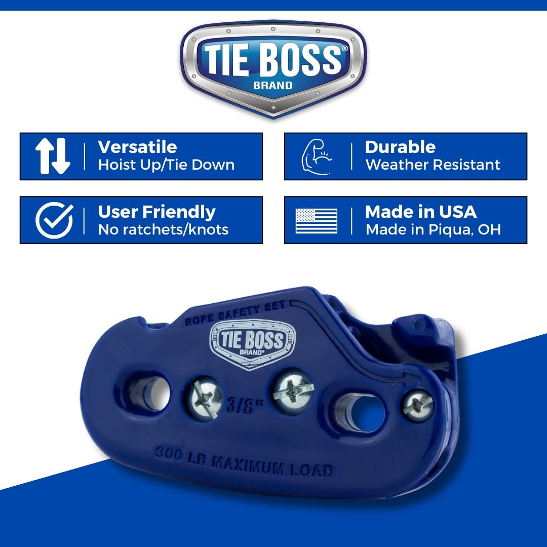 Tie Boss - 3/8 Inch, Heavy Duty, (300 lbs Working Load Limit), Weather Resistant