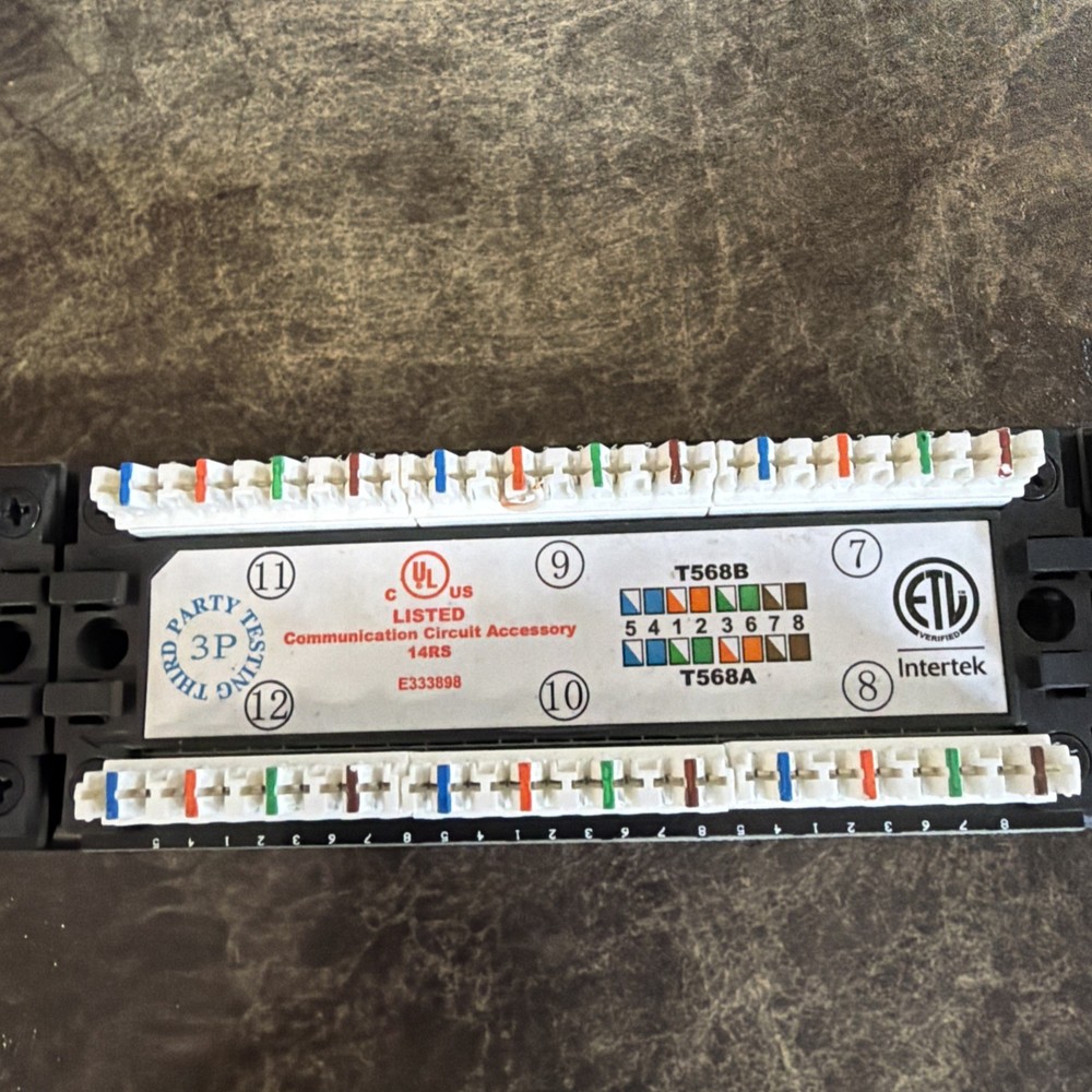 DataComm Cat 5e 24 Port Patch Panel - Model 20-5524 - USED