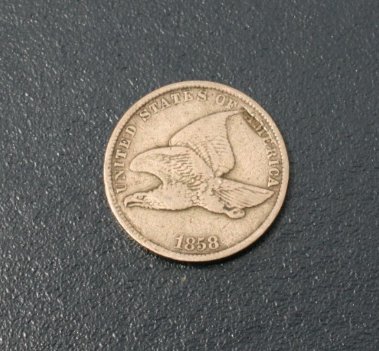 1858 FLYING EAGLE CENT *SMALL LETTERS* *FINE DETAILS*