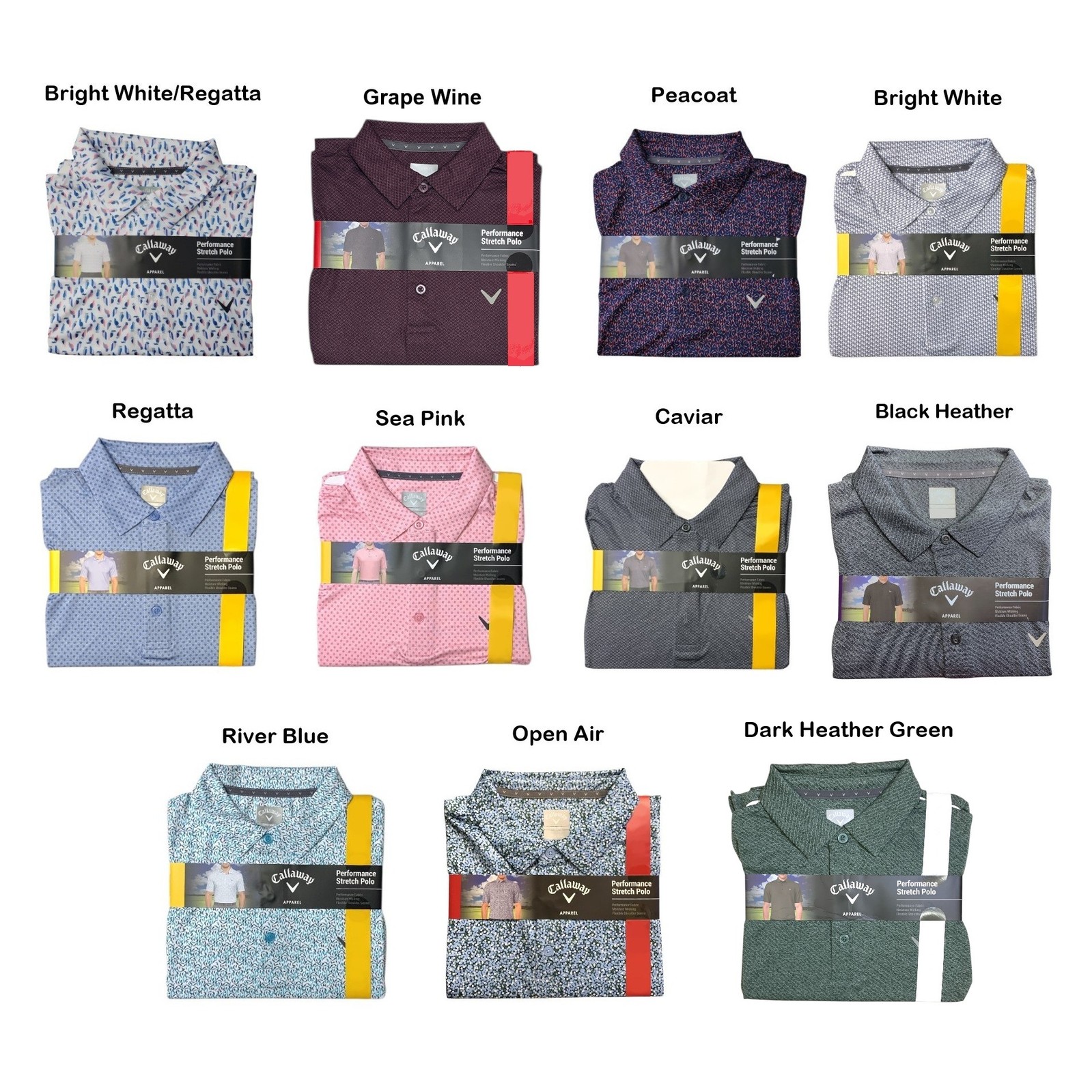 Callaway Men's Moisture Wicking Performance Golf Polo