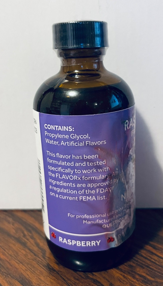 FlavorX Flavoring Liquid Agent RASPBERRY Flavor 4 Fl Oz