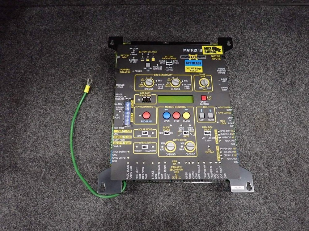 MAXIMUM CONTROLS Matrix 3 Gate Operator PCB Control Main Board, No Box