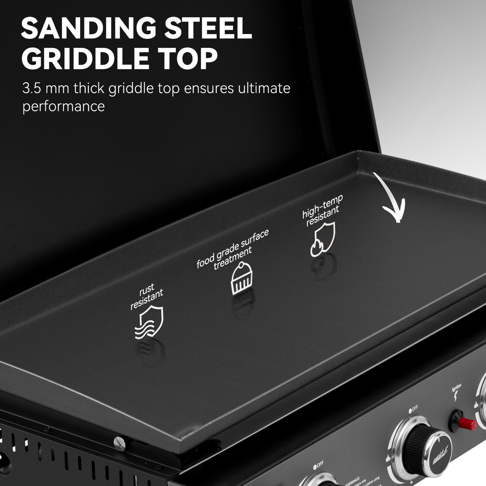 Royal Gourmet 4-Burner Tabletop Gas Griddle with Hood/Removable Standing Cart