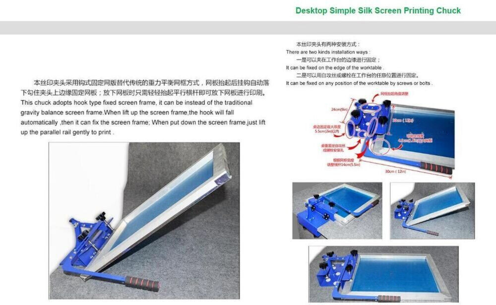 Desktop Fixed Table Edge Clamping One Piece Collet Silkscreen Collet Tool