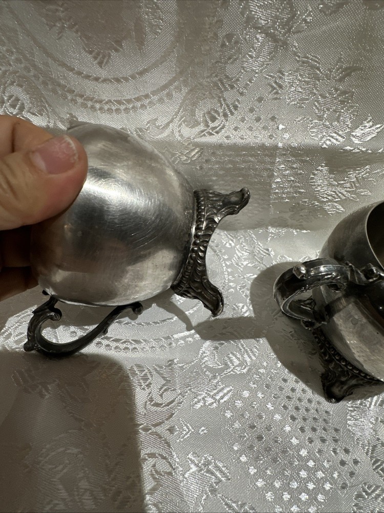 Vintage Silver-Plated Sugar & Creamer
