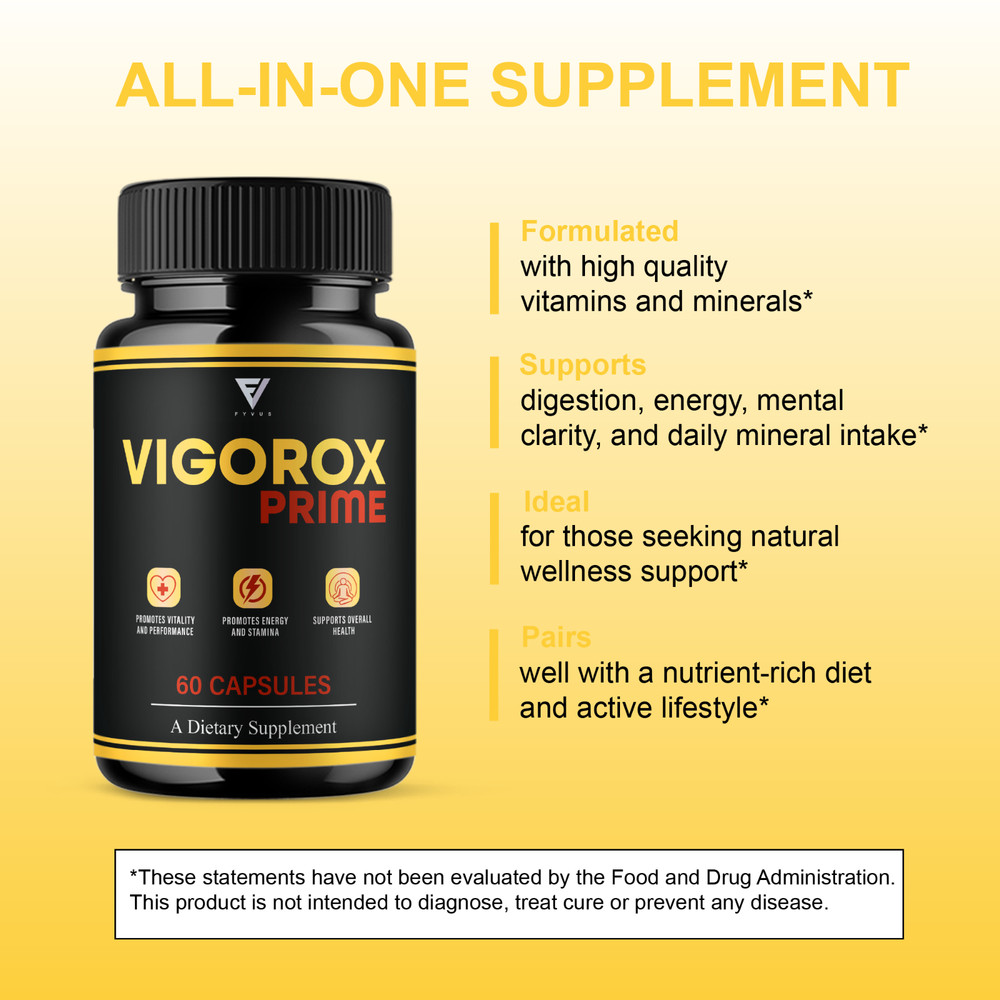 Vigorox Prime Max Performance Supplement, VigoroxPrime (60 Capsules)