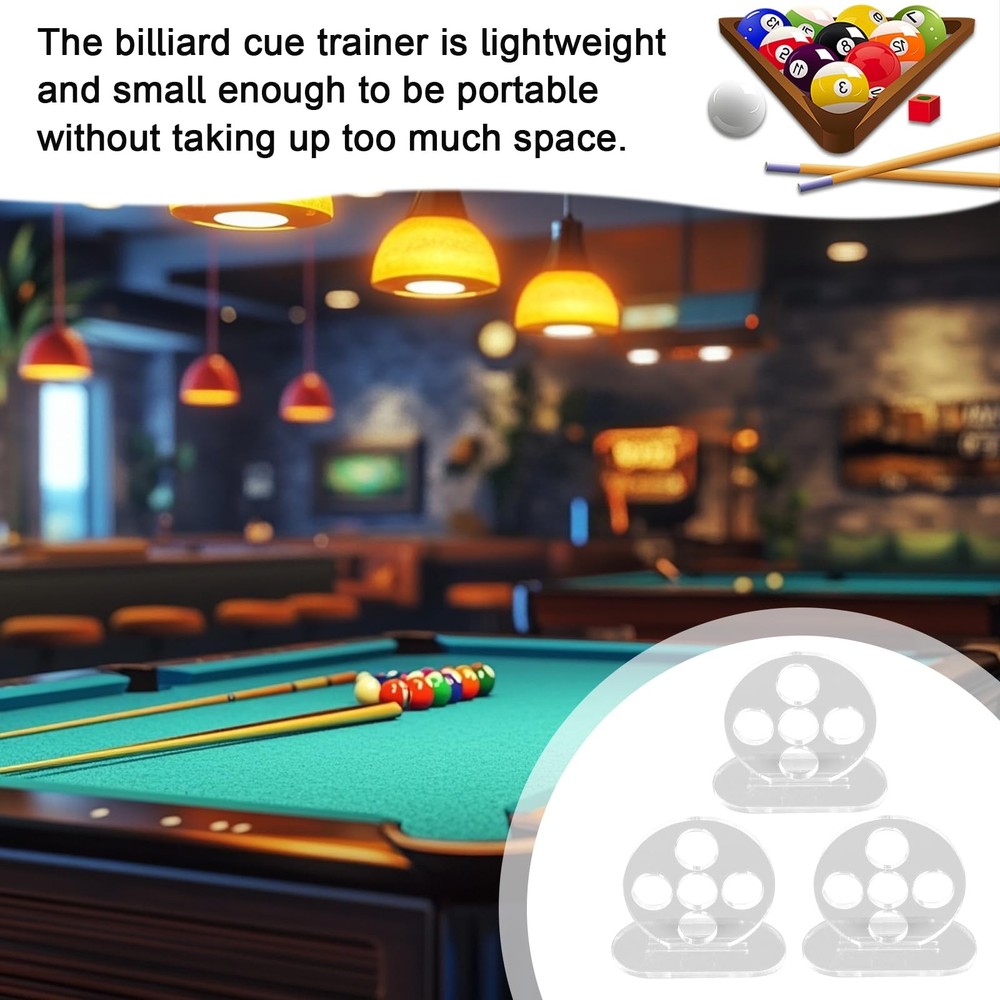 3 Pack Billiards Training Aids, Pool Cue Exerciser Trainer, Billiards Trainin...