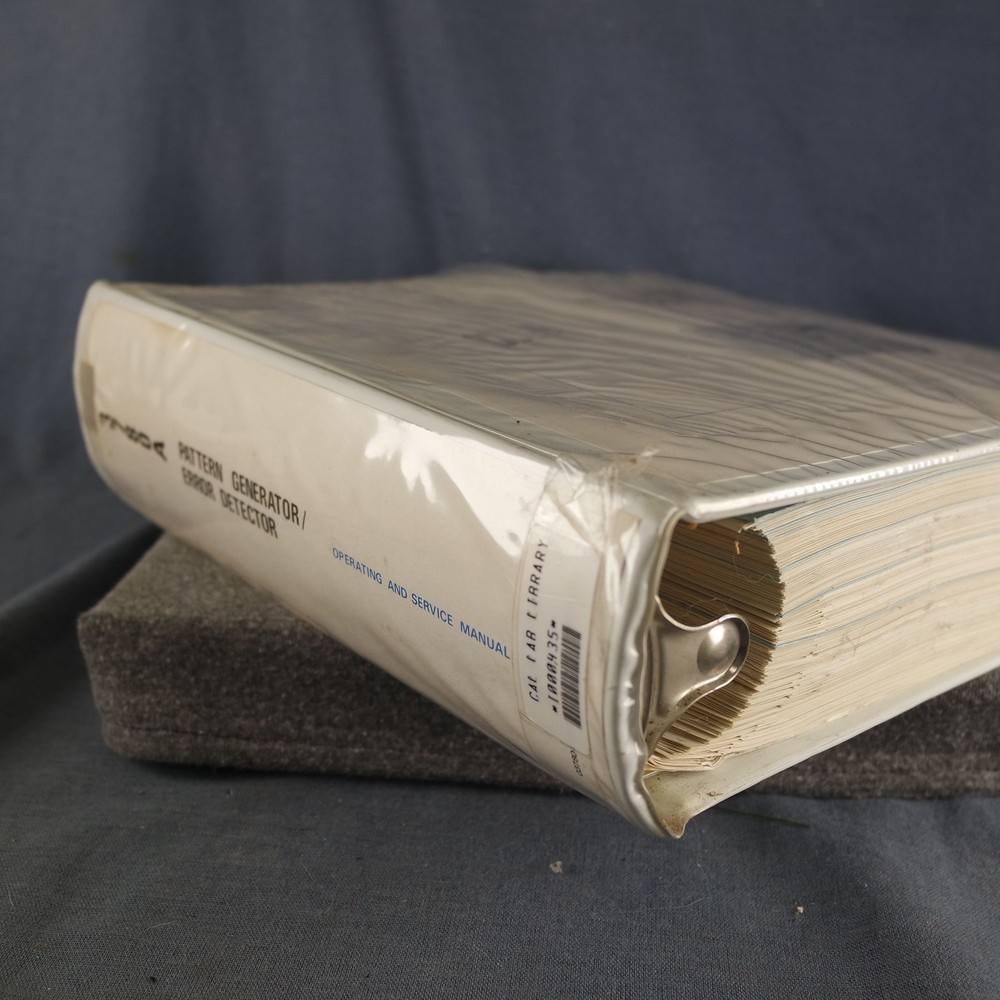 HP 3780A Pattern Generator / Error Detector Operating and Service Manual