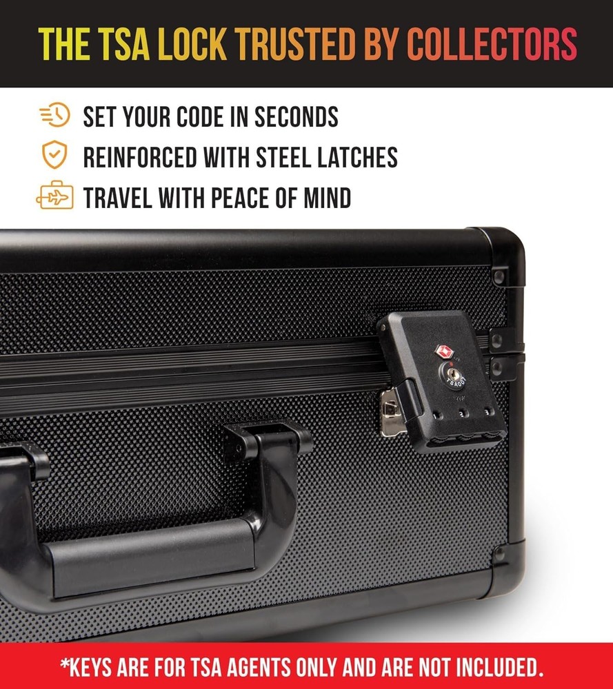 Baseball Card Briefcase with PSA Slab Storage-