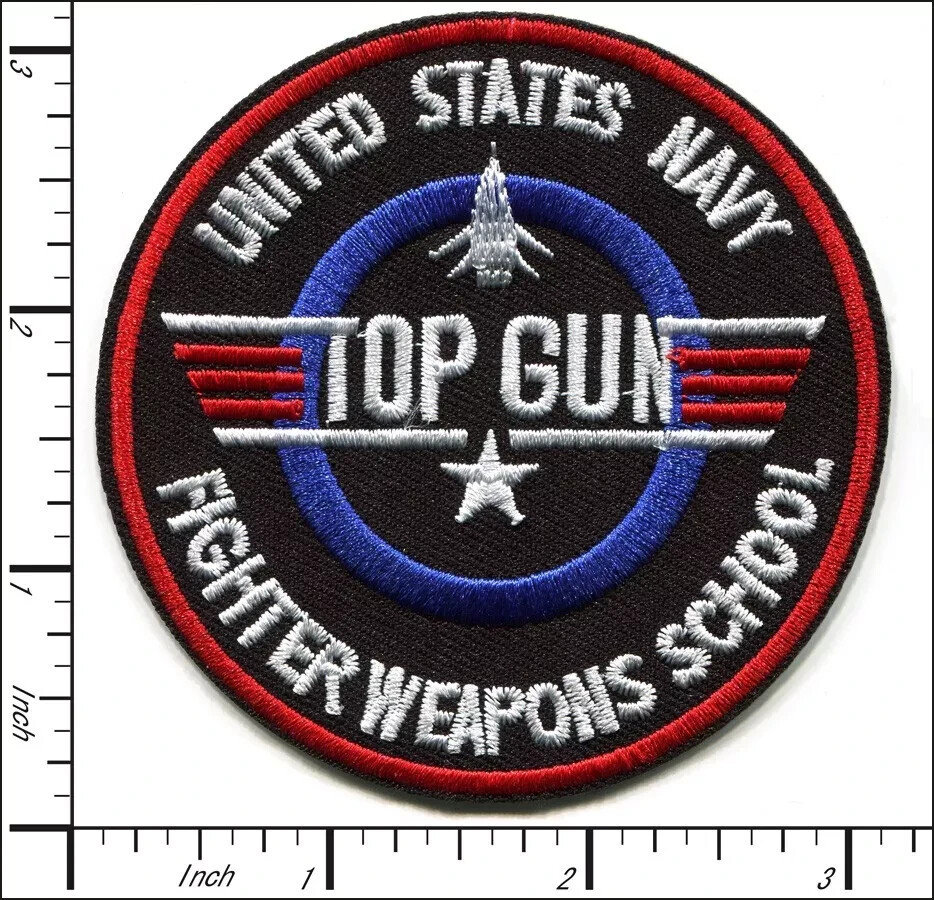 Top Gun Fighter Weapons School 3"Logo  Embroidered Patch