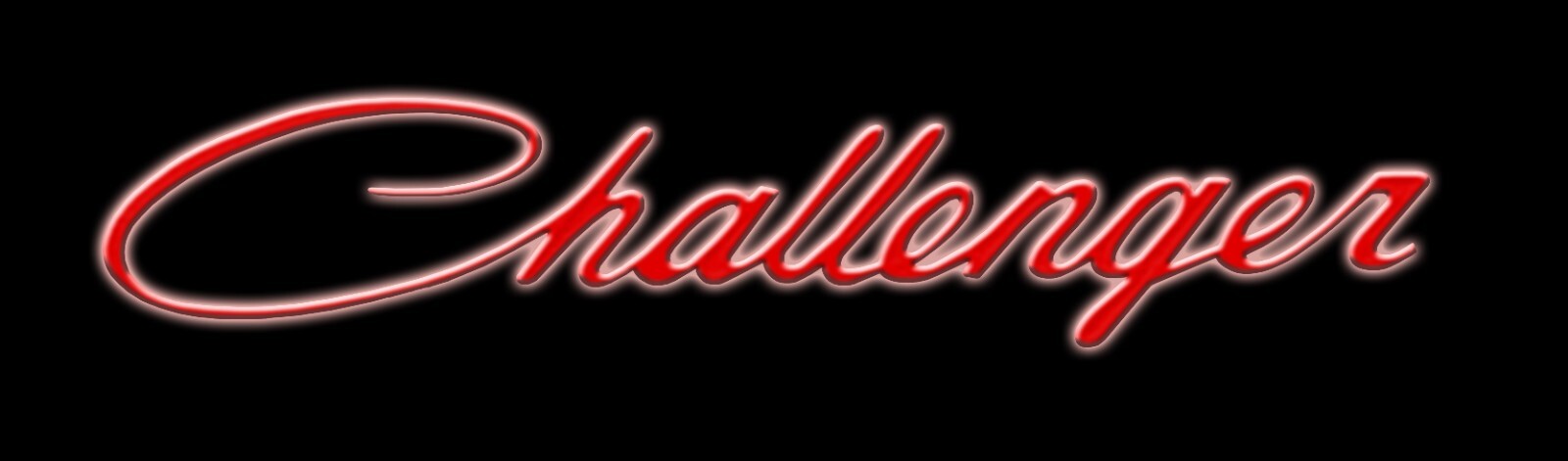 Dodge Challenger Script Logo Metal Sign: 6x18" & Free Shipping