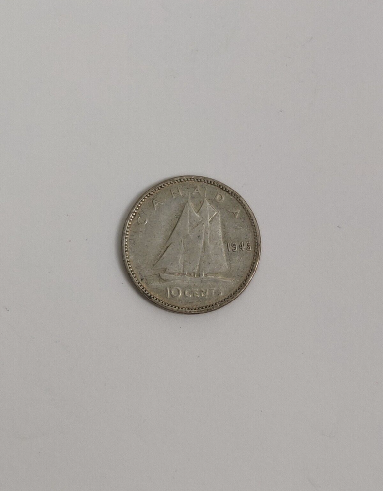 1946 CANADA TEN CENTS SILVER COIN