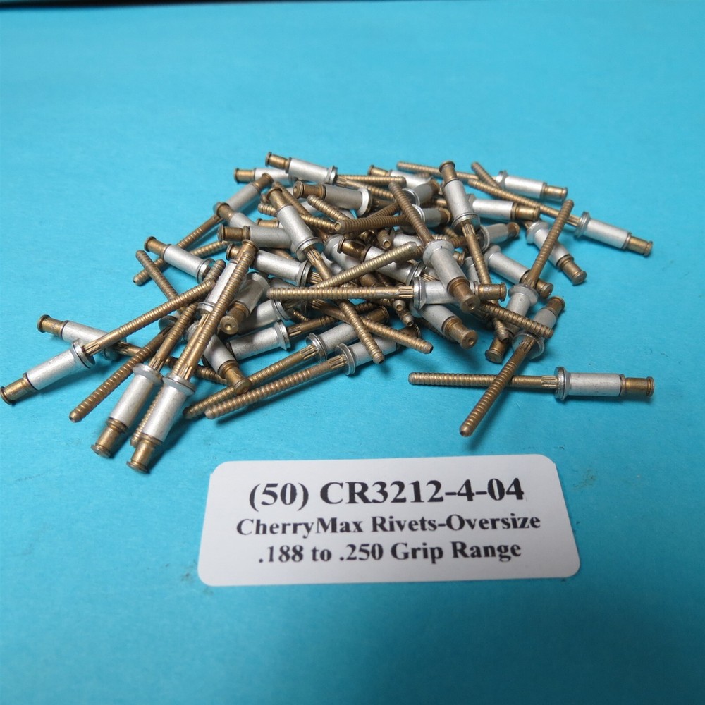 CR3242-4-04 CherryMAX 100° Flush Countersunk Head Oversize Aircraft Rivets (50)