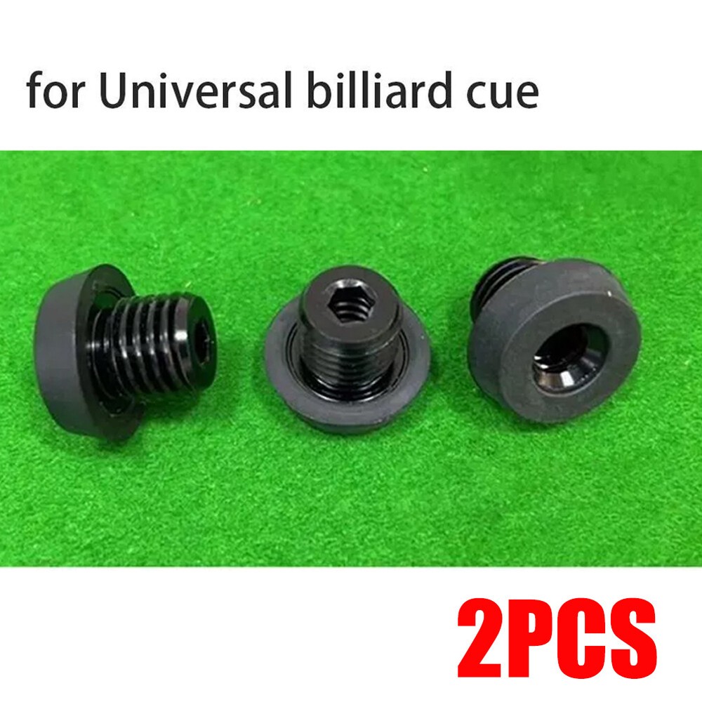 2PCS Pool Cue Back Plug Screw Bottom Bumper Protector for Universal Billiard Cue