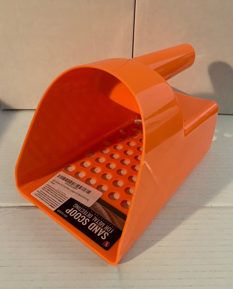 Tough Durable Orange Plastic Beach Sand Scoop  Metal Detector