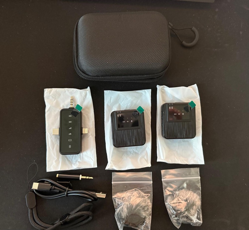 BAILIXIN 3-in-1 Mini Microphone for iPhone, Android, Camera