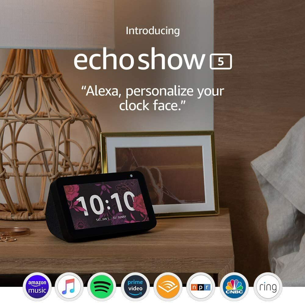 NEW Amazon Echo Show 5 Smart Home Display with Alexa - Charcoal