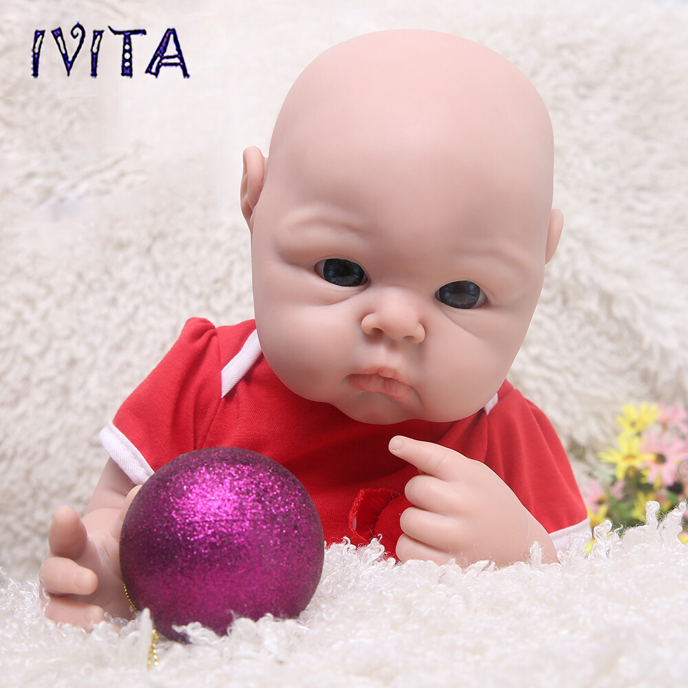 IVITA 19" Full Soft Silicone Reborn Baby Girl Doll Kids Gift Vivid Silicone Doll