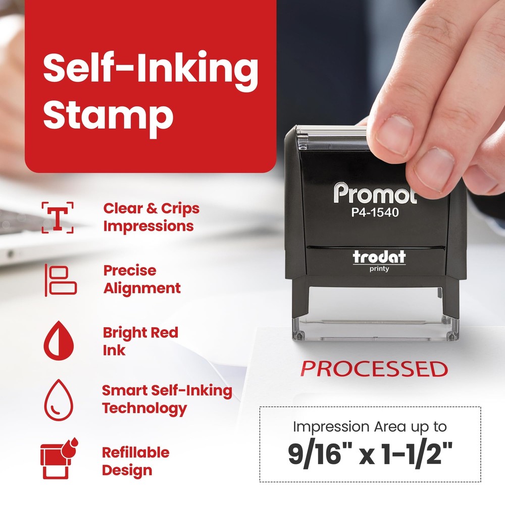 Processed - Self Inking Rubber Stamp - Ink Stamps