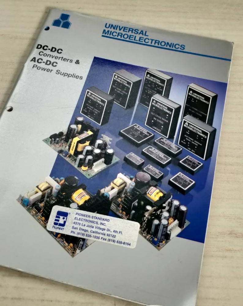 1993 UNIVERSAL MICROELECTRONICS catalog DC-DC convertors AC-DC power supply  C3
