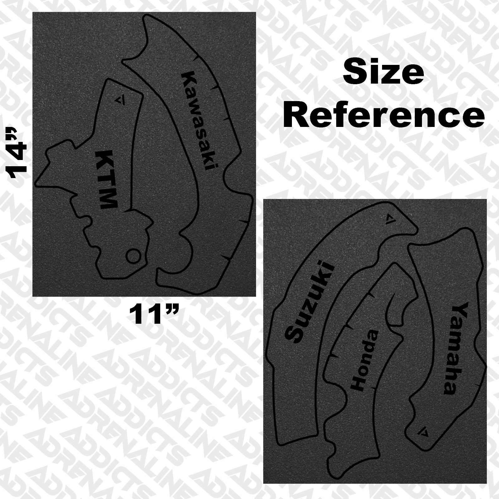 Black Rubberized HIGH TACK Dirt Bike Grip Tape Material │ 14" x 11" Blank Sheet