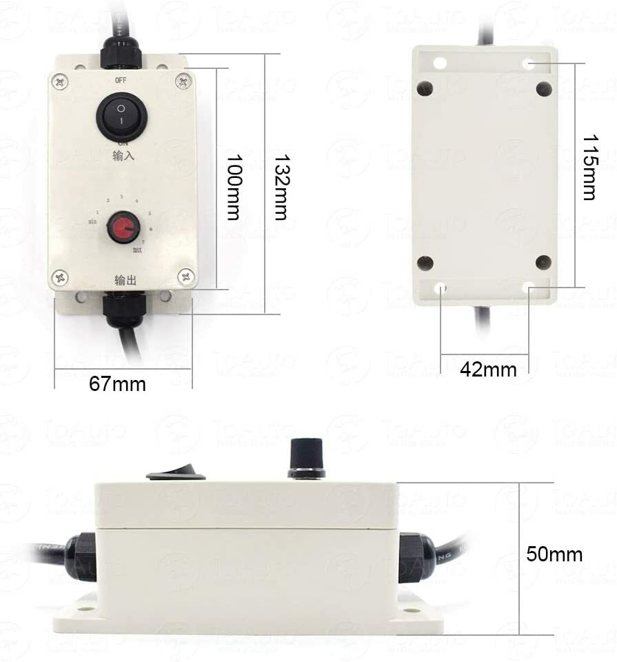 AC Vibration Motor Governor Variable Speed Controller With Switch 220V/110V USA