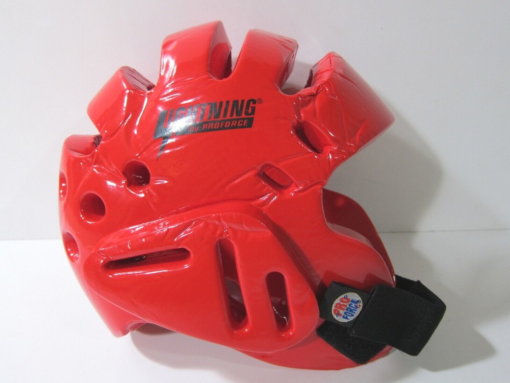Proforce Lightning Red Protective Padded Karate Boxing Sparring Head Helmet S