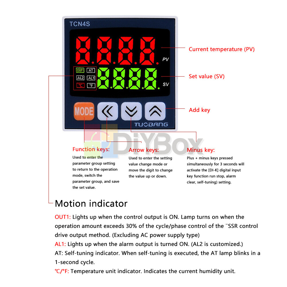 Digital PID Thermostat universal input Temperature Controller 0~1370℃ AC100~240V