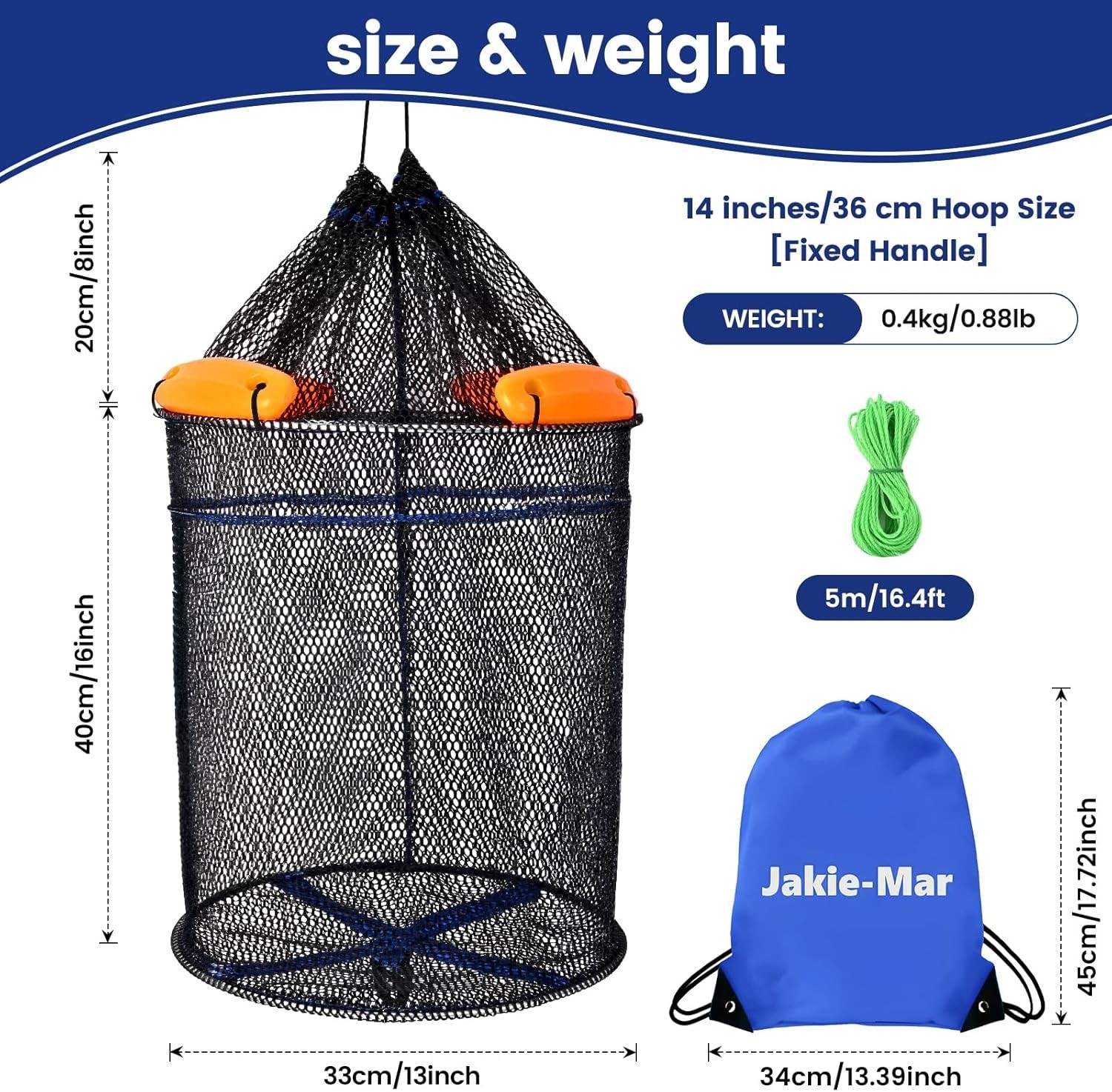 4PCS Floating Fish Basket Extra-Large for Live Fish Fully Foldable Fishing Net