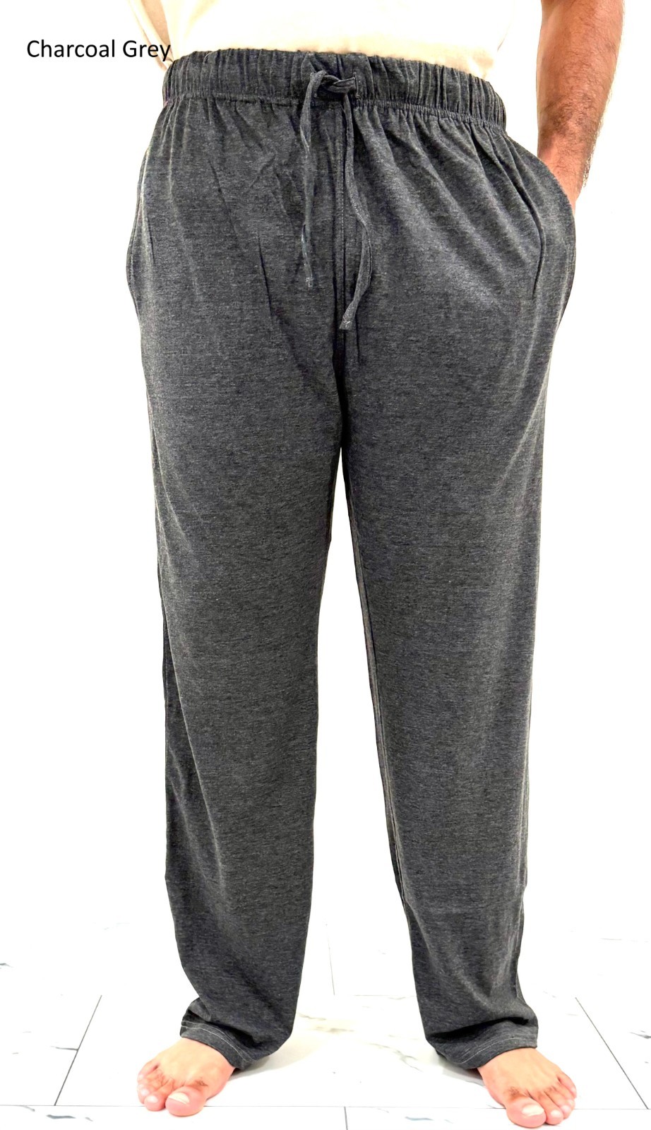 Mens Cotton Comfy Causal Lounge Sleep Pajamas PJ w/ Pockets Knit Pant S M L XL