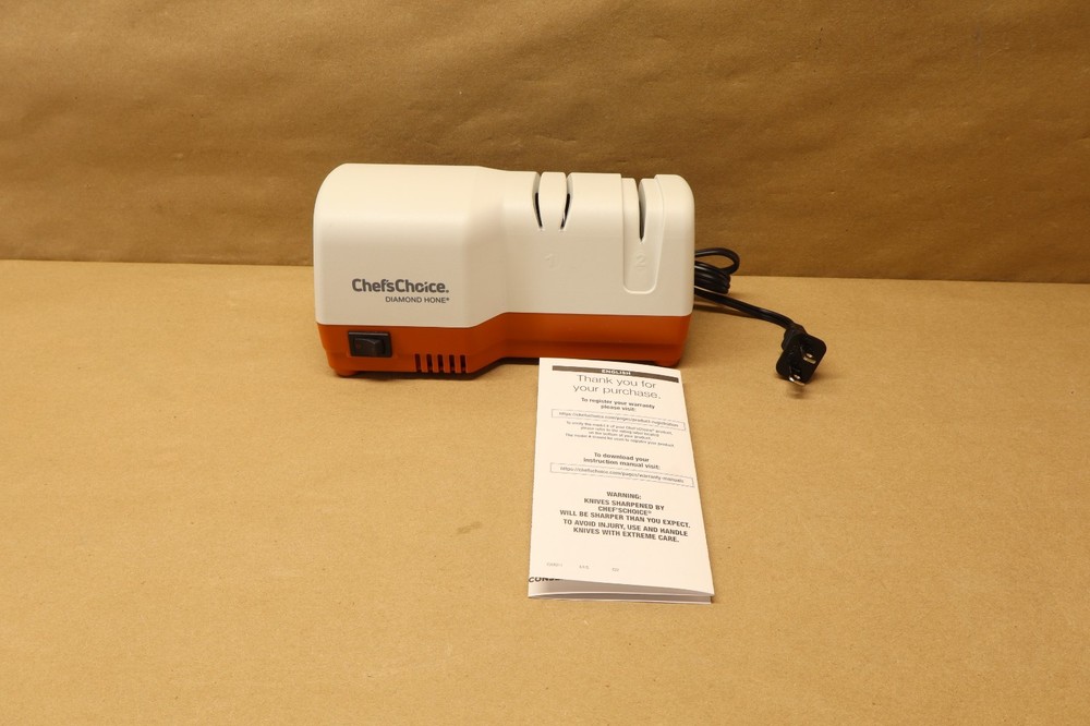 Chef'sChoice Model D202 2-Stage Electric Knife Sharpener, in Orange