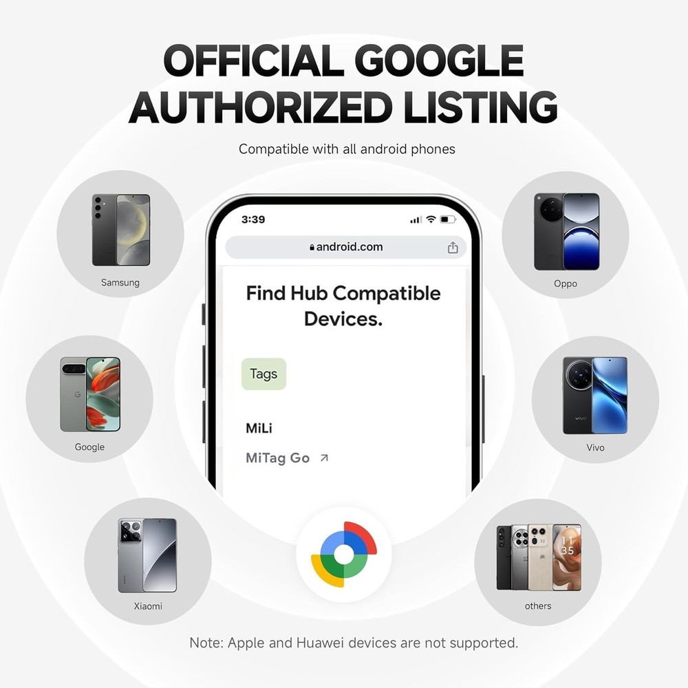 MiLi MiTag Bluetooth Tracker for Android, Smart Air Tracking BLK,