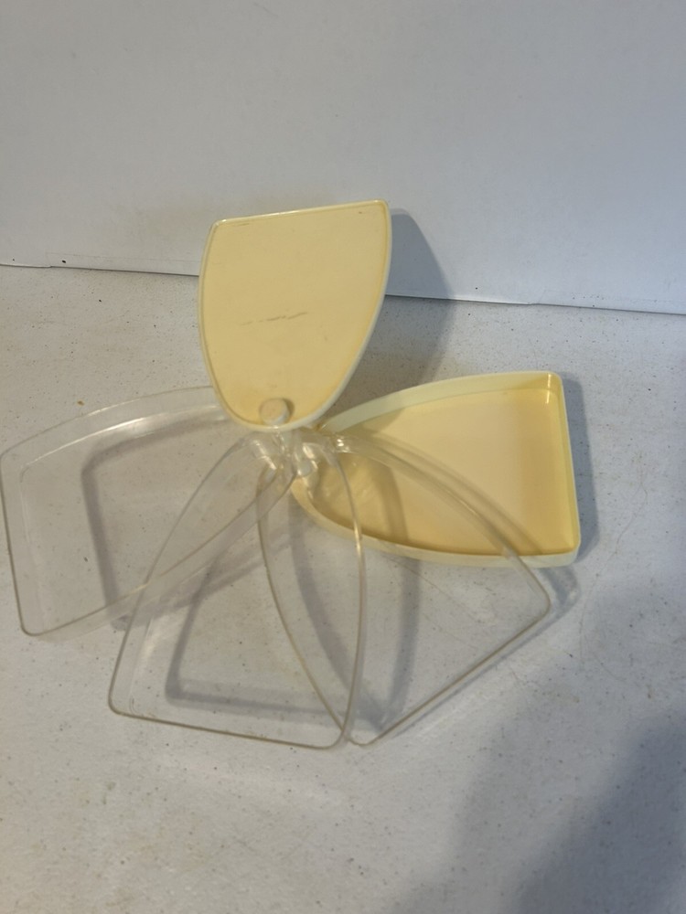 MCM Stacking Storage Tray/Case/Tower See Through Divided Sections Sewing e8